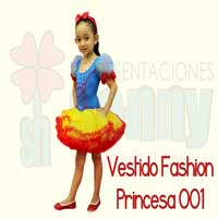 vestido fashion blancanieves